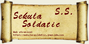 Sekula Soldatić vizit kartica